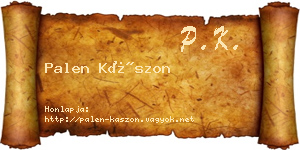 Palen Kászon névjegykártya
